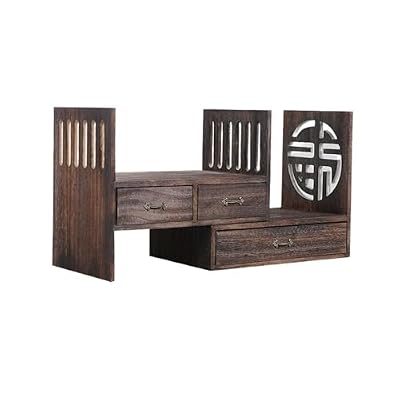 CFGH6FDF Desk Organiser Bookshelf Adjustable Small Counter Top Wooden Free Style Display Stand Freestanding Book Shelf