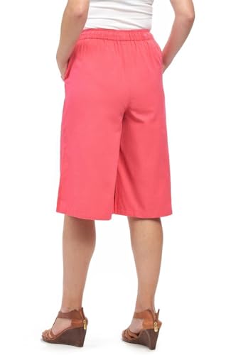 Women's 100% Calcutta Cotton Split Skirt-Culottes with 4 Pockets,All Round Elastic Waistband and Drawstring2