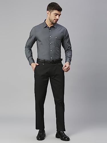 Image of Thomas Scott Men's Cotton Slim Fit 100% Formal Shirt with Spread Collar and Full Sleeves