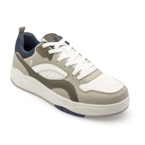 Image of Red Tape Low Cut Sneaker for Men in White Brown | Sneaker | White Brown | 8 UK