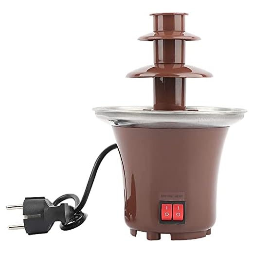 Chokladfondue maskin, choklad fontäner, choklad fondue fontän, rostfri choco smälter doppning varmare maskin (Blanco : A)