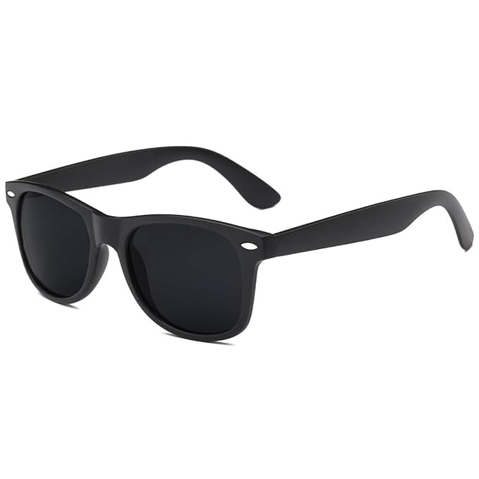 Classic UV Protection Sunglasses for Men & Women | Matte Black Frame with Dark Smoke Lens | Lightweight Outdoor Eyewear for Travel, Driving, Beach & Casual Wear-image-46