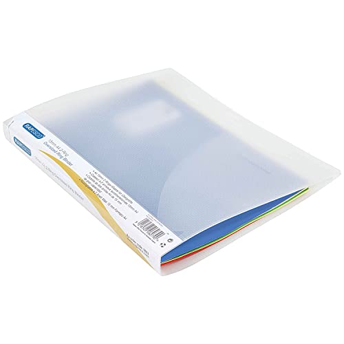 Rapesco 0923 15 mm 2-Ring Binder, 25 mm Spine, A4, Clear Transparent, Pack of 10