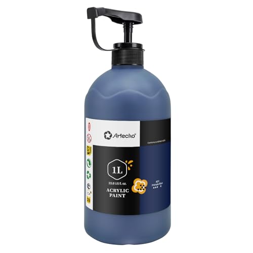 Image of Artecho Phthalo Blue Acrylic Paint 1000ml / 33.8 fl oz Pump Dispenser