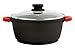 Quid 7679001-Casseruola 24 X 11 cm, Profondità Quid, Colore: NeroYRosso, 26 X 26 X 14 cm