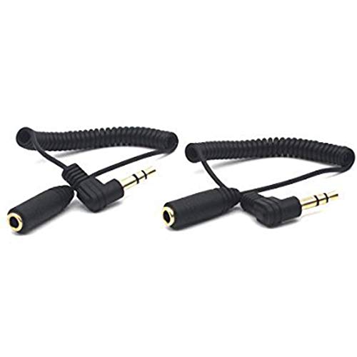 Free Shipping Offer Riipoo Coiled 3.5mm Audio Extension Cable - 2-Pack 30cm Mini Coiled 3.5mm Headphone Cable, 90 Degree 1/8" 3.5mm TRS Jack Male to Female Stereo Aux Audio Coiled Cord (M - FM) Free Shipping Offer Riipoo Coiled 3.5mm Audio Extension Cable - 2-Pack 30cm Mini Coiled 3.5mm Headphone Cable, 90 Degree 1/8" 3.5mm TRS Jack Male to Female Stereo Aux Audio Coiled Cord (M - FM)