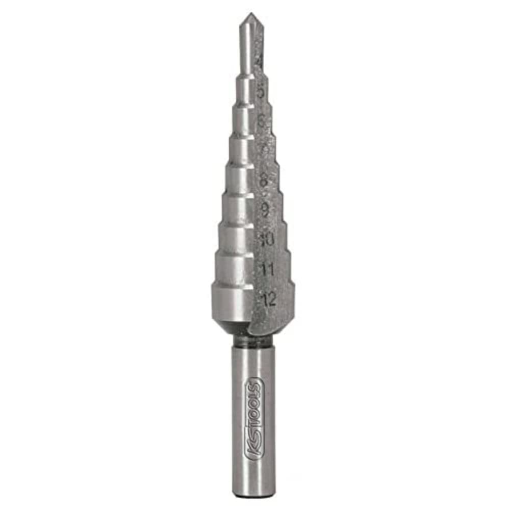 KS Tools 330.2211 Foret étagé HSS pour tôles de 4 à 12 mm | Foret étagé HSS pour tôles, 4 à 12 mm, acier HSS