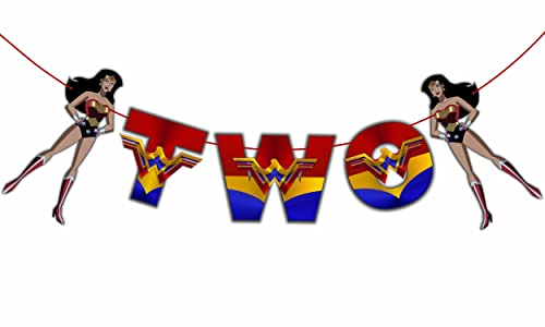 Seyal® Decoración de fiesta de cumpleaños - Wonder Women Two Banner