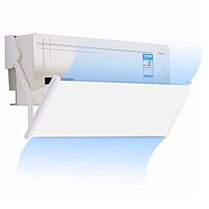 Mr. You Aire Acondicionado, Deflector de aire acondicionado, 180 grados, ajustable, longitud ajustable (blanco)
