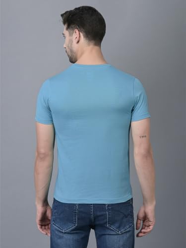 Image of Dollar Super Combed Cotton Mens Assorted Pack of 2 Solid T-Shirt