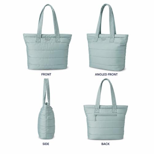 Image of Reebok Womens Tote Bag - Lightweight Carry On Puffer Quilted Tote Bag for Travel Work Travel and Daily Essentials
