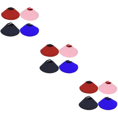 DOITOOL 3sets Parrot Recovery Collar Bird Scratch Collar Multi-Purpose Fabric Comfortable Breathable 4pcs*3