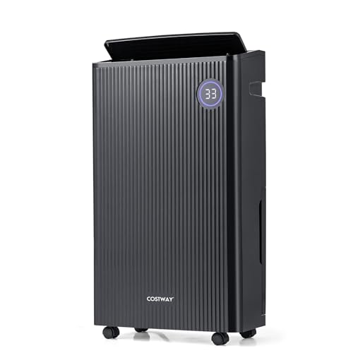 COSTWAY 57 Pint Dehumidifier for Large Rooms with Drain Hose