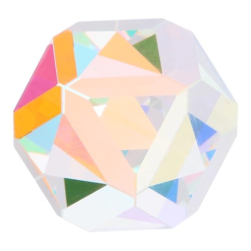 CHILDWEET Color Crystal Faceted Optical Prism for Light Refracting Photography and Science Education Multi Faceted Glass Prism for Teaching Decoration and Creative Projects