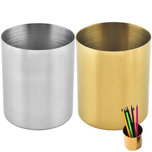 Support de pinceaux cosmétiques et pot à crayons en acier pour table de travail - 4