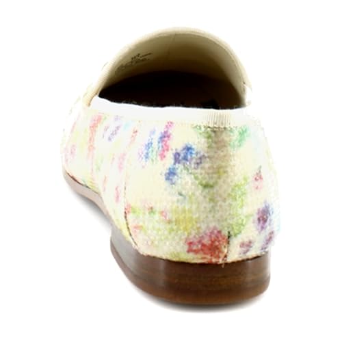 Image of Sam Edelman Loraine Sunflower Multi Almond Toe Slip On Heeled Dress Wide Loafers