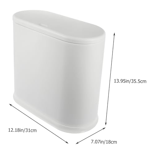 Caneca de basura compacta Mobestech con tapa diseño simple miniatura 2