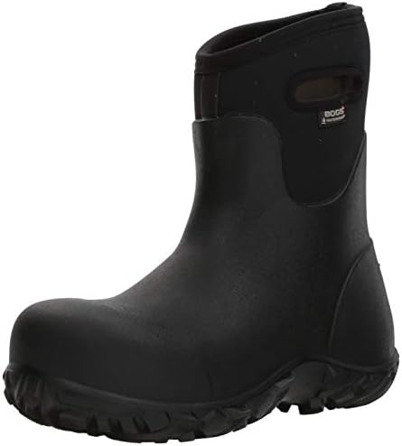 BOGS Men's Workman Mid Composite Toe Waterproof Construction Boot, Black, 11