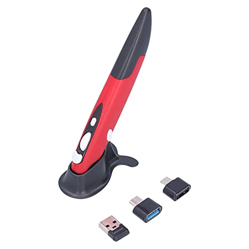 Lápiz óptico inalámbrico pequeño y compacto de 3 DPI en rojo y negro