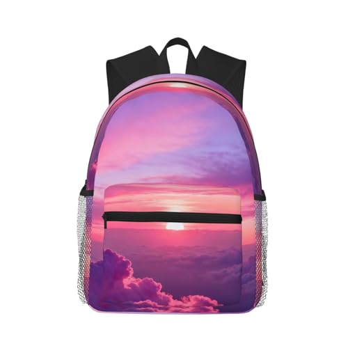 Sac à dos léger violet imprimé vitrail homme femme voyage et quotidien