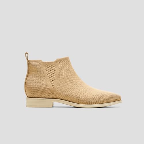 Image of VIVAIA Ryan Slip-On Chelsea Boots for Women, Square Toe Ankle Boots, Water Repellent Comfortable Low Heel Booties for Daily Outfit
