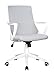SixBros. Chaise de Bureau Tissu Gris/Blanc 0722M/2240