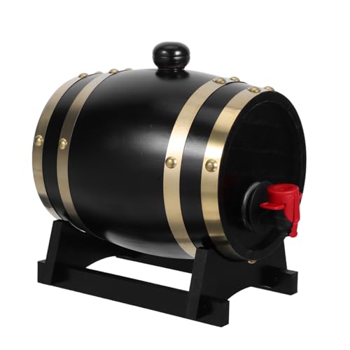 DOITOOL 木製ウイスキー樽 ディスペンサー 蛇口付き スタンド付き 飲料の