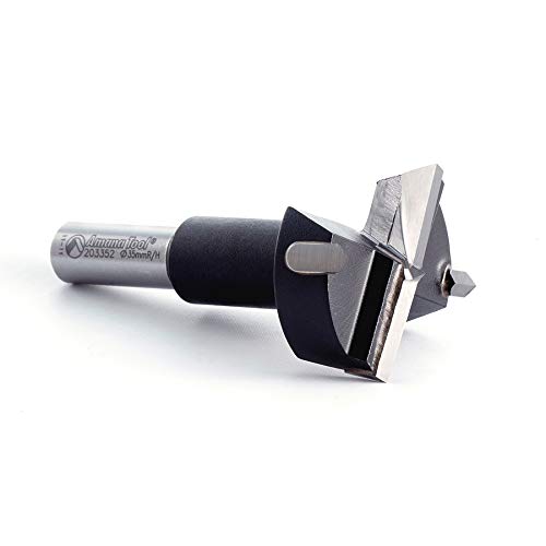 Miniatura 4 de Amana Tool - 203352 Broca de mandrinado de bisagra con punta de carburo RH 1.378 in de diámetro x 2.756 in de largo x vástago de 0.394 in