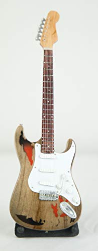 Guitare miniature Guitar Fender »stratocaster » 24 cm Sunburst #213 - Les Beatles, Paul McCartney, John Lennon, RIngo Starr, George Harrison Guitare miniature Guitar Fender"stratocaster" 24 cm Sunburst #213