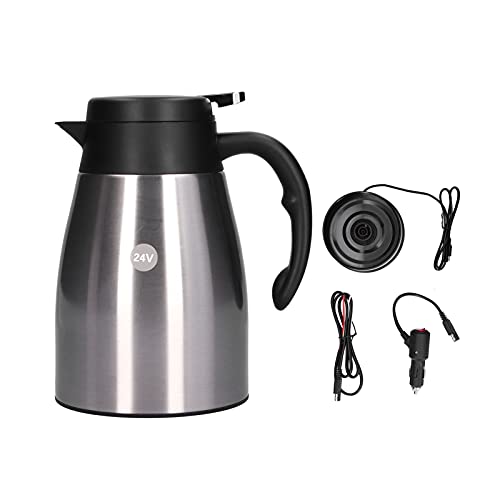 Tetera eléctrica de auto AYNEFY 24V 1200ml acero inoxidable miniatura 6