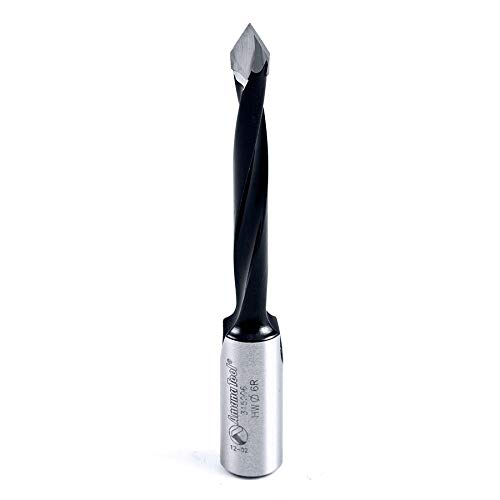 Amana Tool - 315006 Carbide Tipped Through-Hole Boring Bit R/H 6mm Dia x 77mm Long x 10mm