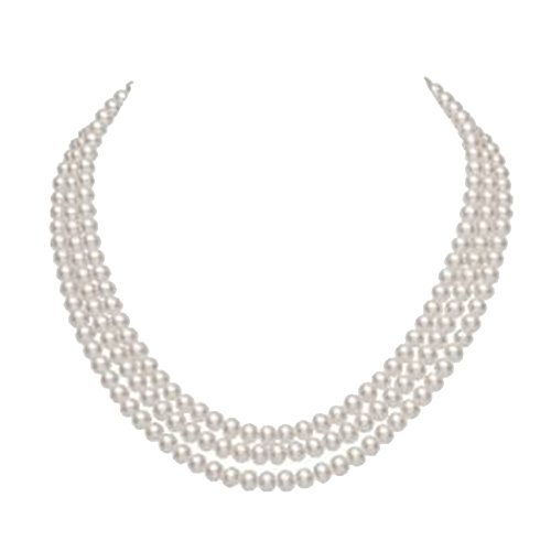 Jyx 3 rangs 6-7 mm ronde Culture d'eau douce Collier de perles Cover