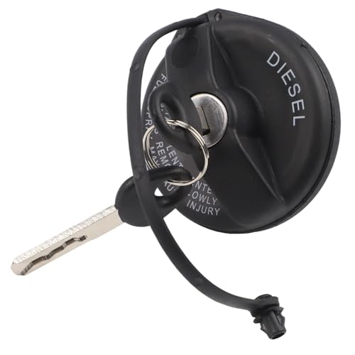 Image of Locking Fuel Tank Cap Black ABS with 2 Keys Compatible for Fiat Ducato from 2006, for Peugeot-Boxer from 2006 for Citroen-Relay/Jumper from 2006, Direct Replacement for OEM 71802900