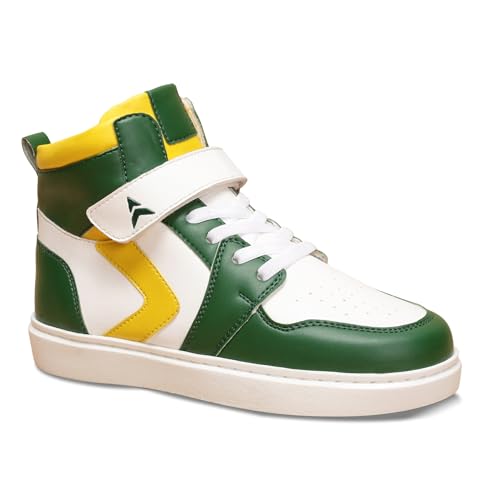 AVANT Kid's MiniMaverick Sneaker Shoes- Soft Cushioned Insole, Lightweight, Durable, Comfortable, Trendy, Casual Footwear (AVKSH003CL02SIZE5_UK5_Green/Yellow)