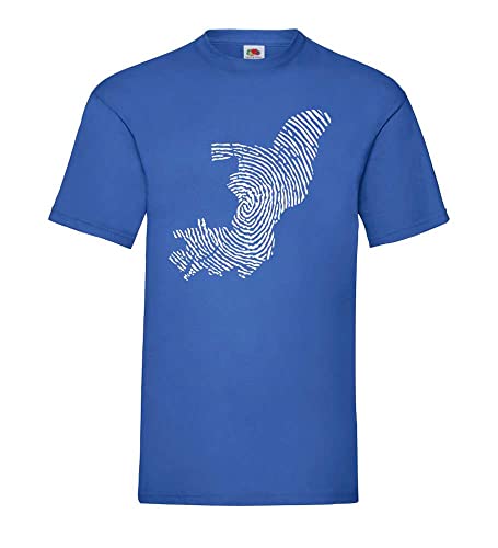 T-shirt Kongo pour homme bleu XXXL à motif empreintes