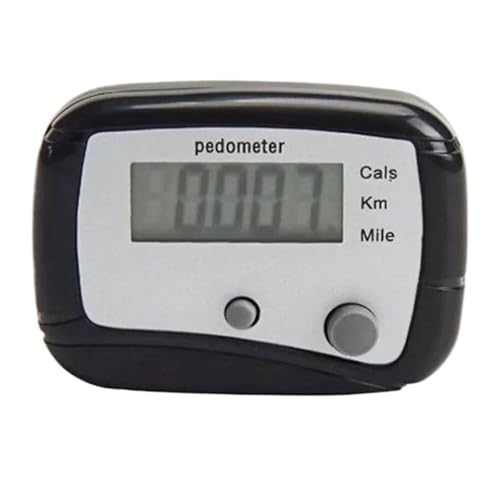 Pedometro da passeggio, contatore di chilometri e chilometri, multifunzionale sport Must-Have, ideale per sport, fitness quotidiano, esercizi, viaggi, tracciamento accurato, 4,7 x 3,5 cm