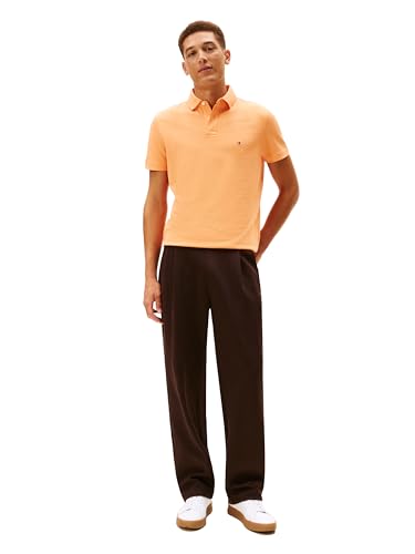 Image of Tommy Hilfiger Men's Short Sleeve Polo Shirts in Regular Fit With Stretch and Organic Pique Cotton