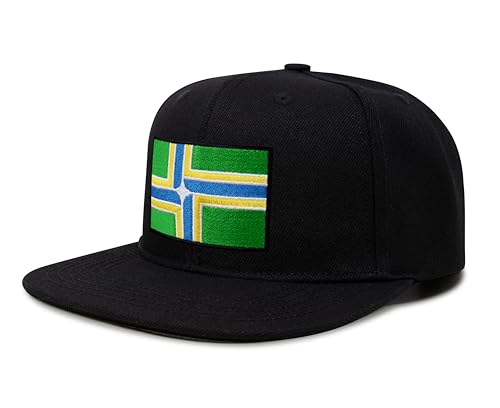 Image of International Tie City Hat for Men and Women, Adjustable Snapback Trucker Baseball Cap with Embroidered Patch