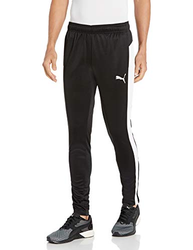 PUMA Men's Active Tricot Pants, Black White, L