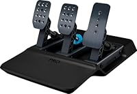 Logitech G PRO Racing Pedals – Pedale für Rennsimulationen; 100 kg Loadcell-Bremse, vollständig personalisierbar, austauschbare Federn und Elastomere, modulares Design, Schwarz