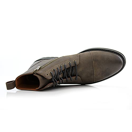 Image of Polar Fox Men's Ankle Dress Boots | Lace-up Casual Fashion Boot Collection | Cap Toe & Plain Toe Styles |