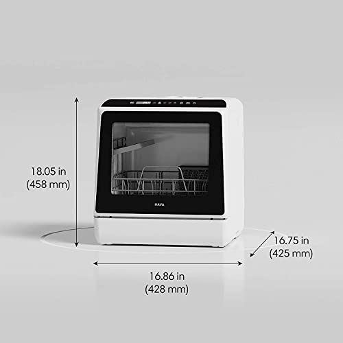 Countertop Dishwasher, Hava Portable Dishwashers With 5 L Built-In Water Tank & Inlet Hose, 6 Programs, Baby Care, Air-Drying Function For Small Apartments, Dorms And Rvs #TOP6