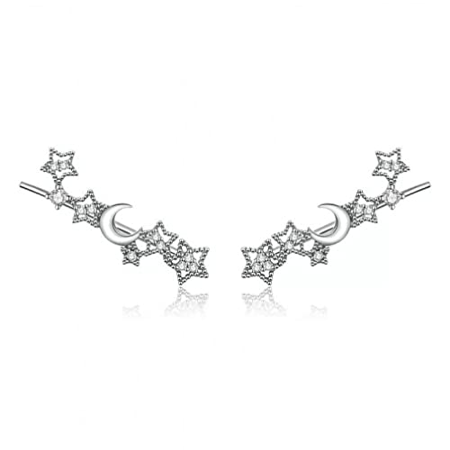 Boucles d'oreilles étoiles lune femmes bijoux fantaisie pendants chic