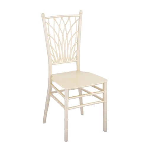 Image of Nilkamal Glam Plastic Chair | Set of 2 | Royal Look with Balanced Posture Support | for Living Room, Dining Room, Garden, Cafes, Balconies, Weddings & Events | Steel Pearl White