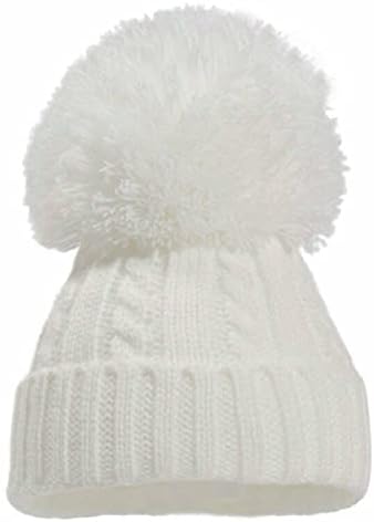 Mini Mart Online Limited Baby Knitted Cable Single Pom Pom Bobble Boy Girl Cap Hat Bonnet Nb-6 Months