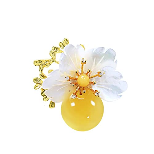 broche, Accesorios de moda for mujer, broche elegante con flor rosa roja, clásico for fiesta, en forma