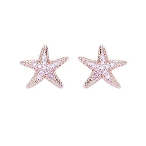 Boucles d'oreilles etoile de mer anti-allergie en argent pour oreilles sensibles