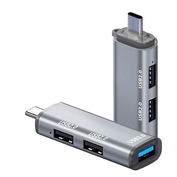 Type C to USB 3.0 HUB Splitter 3 Port USB Extension Multi Port Adapter | USB 3.0/2 Port for PC, Laptop, Card Reader Flash Drive (Black)-image-38
