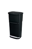 Rubbermaid 1819956 2-in-1 Indoor 13.2G Recycling Bin, Black, With Liner Lock, 2-in-1 Recycler