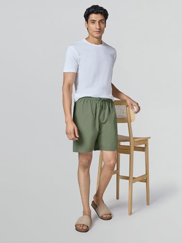 Image of XYXX Zen Solid Shorts for Men with Side Pockets and Drawstring |Relaxed Fit Shorts